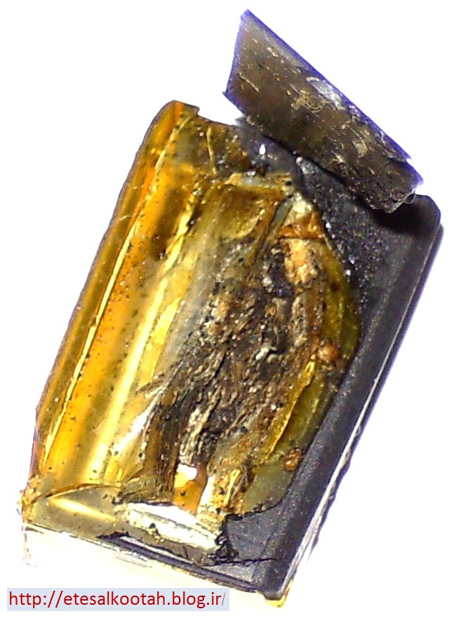 خازن حفاظتی سوخته damaged Capacitor