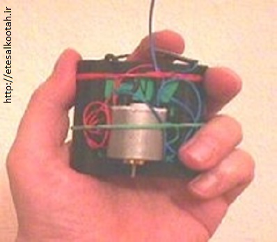 استفاده از یک الکتروموتور کوچک به عنوان فرستنده ی جرقه ای استفاده از یک الکتروموتور کوچک به عنوان فرستنده ی جرقه ای